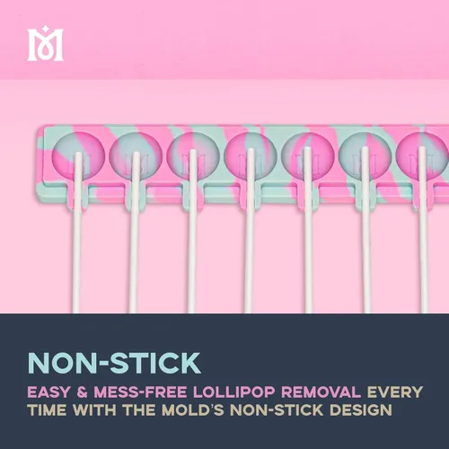 Vista 5 de Magical Butter Moldes para paletas – Molde de silicona para dulces con 30 varillas para paletas caseras, chocolate y caramelo – Sin BPA