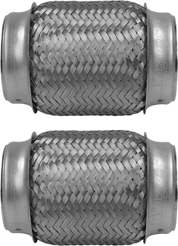 Vista 13 de RP Remarkable Power, RK7520-Tubo flexible de escape de doble trenza de acero inoxidable resistente de 3 "x 4