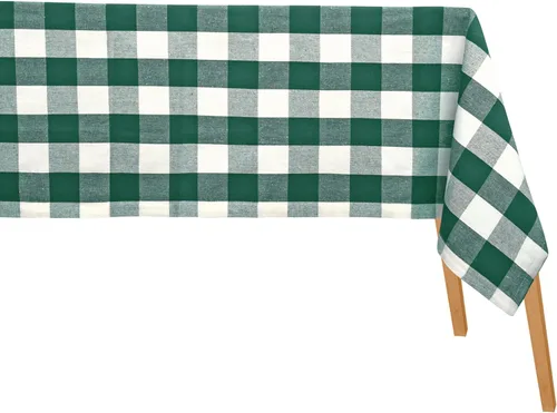 Vista 12 de Mantel rectangular a cuadros, decoración de mesa de Acción de Gracias, mantel 100% algodón, mantel para exteriores, granja, mantel beige, mantel