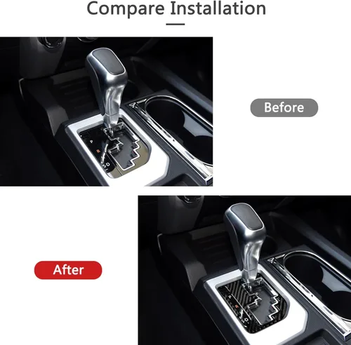 Vista 3 de Bilisin Decoración de fibra de carbono compatible con Toyota Central Control Panel de cambio de marco, accesorios interiores para Toyota Tundra 2014