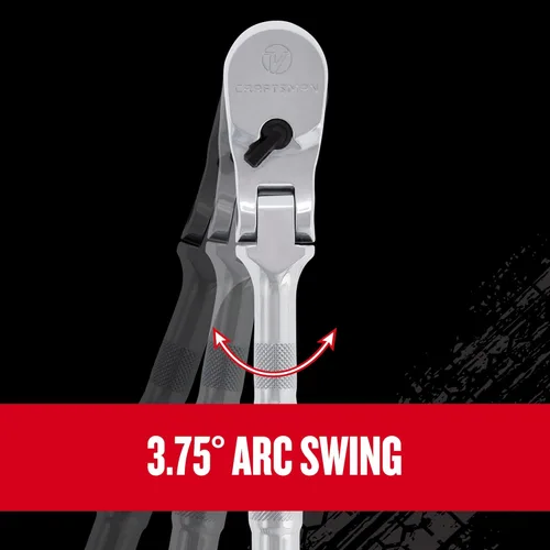 Vista 7 de CRAFTSMAN V-SERIES - Trinquete, accionamiento de 1/2 pulgada, 96 dientes, cabeza flexible (CMMT86332V)