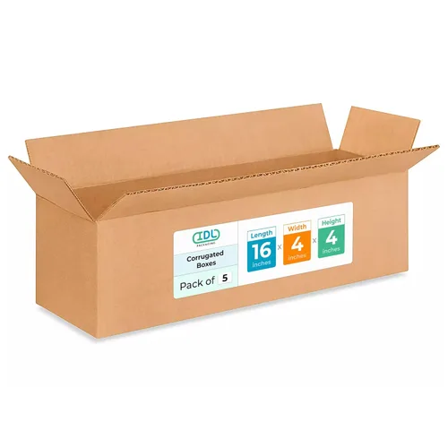 Vista 93 de IDL Packaging Paquete de 5 cajas de envío altas de 8 x 8 x 48 pulgadas, extra resistentes de 200 libras frente a caja regular, cajas de mudanza