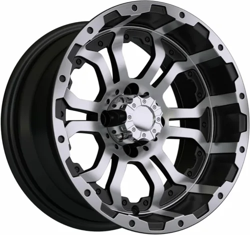 Rueda de aluminio Omega para carrito de golf, patrón de pernos de 0.157 x 4.000 in, estándar para la mayoría de los modelos de carrito de golf (se