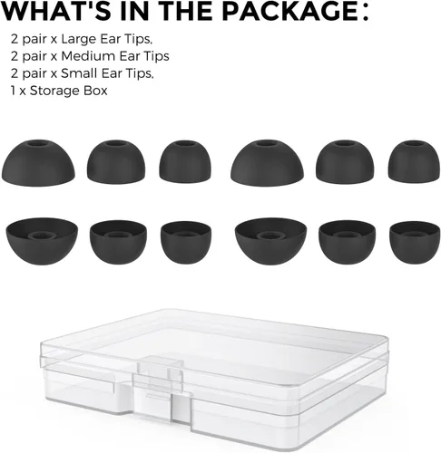 Vista 8 de AhaStyle Almohadillas para los oídos Beats Studio Buds/Powerbeats Pro 2/Solo Buds/Fit Pro/Studio Buds+【Ajuste en el estuche de carga】6 pares