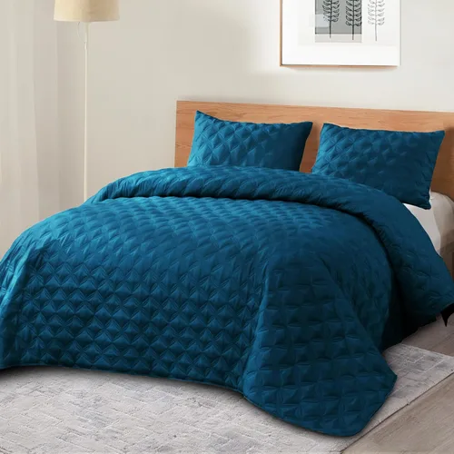 Vista 2 de Exclusivo Mezcla Elipse Juego de colcha de 3 piezas con fundas de almohada, edredón , suave, ligero, reversible e hipoalergénico