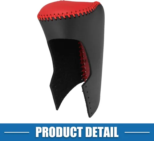 Vista 6 de Pomo de cambio de marchas, palanca de cambio automática para Mazda CX-5 2017-2021, piel sintética, color rojo