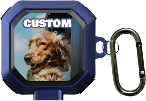 Vista 8 de Funda personalizada compatible con Samsung Buds FE 2023, Buds 2 Pro 2022, Buds 2 2021, Buds Pro 2021, Buds Live 2020, con nombre, texto, logotipo