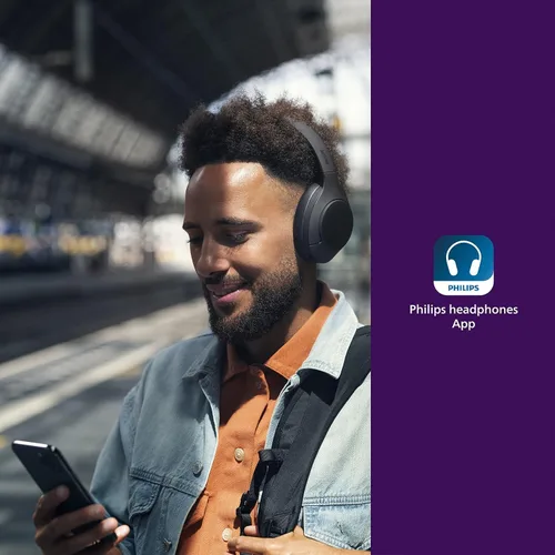 Vista 3 de PHILIPS H8506 Over-Ear Wireless Headphones with Noise Canceling Pro (ANC) and Multipoint Bluetooth Connection, 60 Hours Playtime