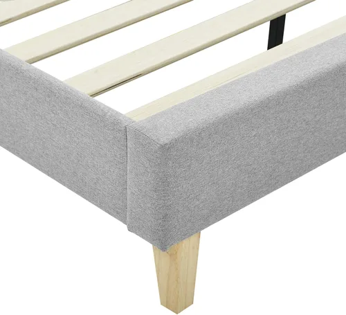 Vista 9 de Vibe - Marco de cama tapizado con plataforma Cabecero y listones de madera con soporte de plataforma tapizada Cabecera y soporte de listones