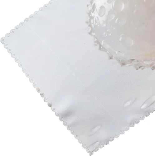 Vista 5 de Rectangular Placemats Set of 4, Heat Resistant Litchi Printed Kitchen Dining Table Mats