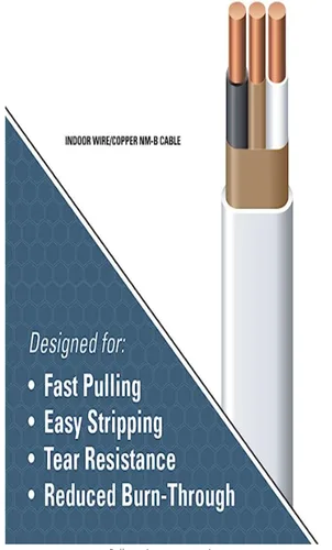 Vista 7 de Southwire Romex Marca Simpull Cable Sólido para Interiores 14/2 W/G NMB 50 pies de largo - SW# 28827422