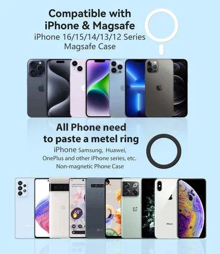 Vista 2 de BEHAVE Soporte de teléfono de coche para Volvo XC40 2019-2023, soporte de teléfono ajustable para XC40, compatible con iPhone, teléfonos Android