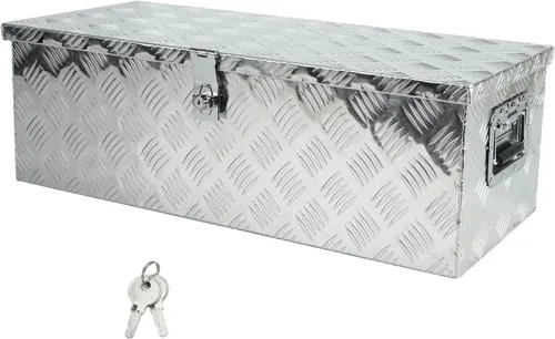 Vista 45 de Caja de Herramientas para Cama de Camión de 63 Pulgadas, Resistente, Pick up con Banda de Rodadura de 5 Barras, Caja de Almacenamiento, Cajas