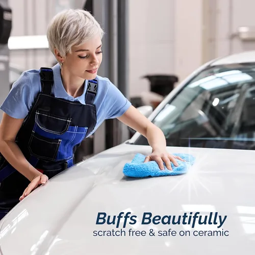 Vista 2 de GREEN LIFESTYLE Chamois - Paquete de 6 toallas de microfibra de microfibra sin bordes, toalla de microfibra para automóvil, toallas de secado