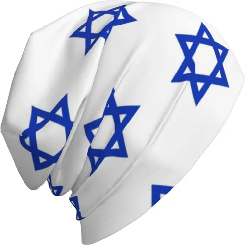 Vista 9 de Stars of David - Gorro holgado de punto para invierno, suave, con puños, calavera, regalos para hombres y mujeres, multicolor, Multi