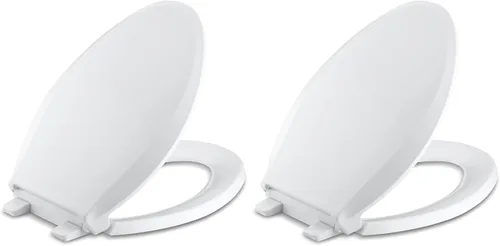 Vista 23 de KOHLER 4636-RL-96 Cachet ReadyLatch - Asiento de inodoro alargado con cierre lento, cierre suave, tapa silenciosa del asiento de inodoro, topes