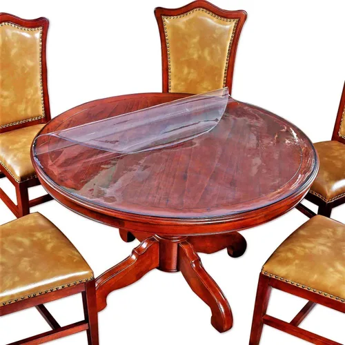 Protector de mesa de madera para muebles, manteles de plástico transparente lavable, funda protectora para escritorio, vinilo de PVC, protector de
