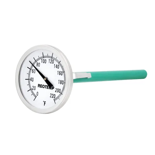 Vista 3 de Reotemp Termómetro de bolsillo de fácil lectura con esfera grande, esfera de 2 pulgadas, vástago de 5 pulgadas, resistente al agua