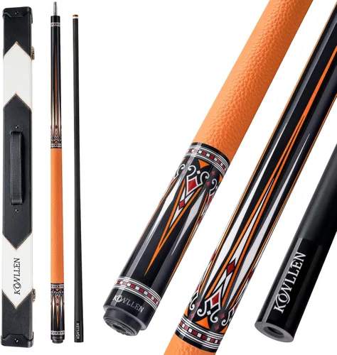 Vista 18 de KONLLEN Carbon Fiber Pool Cue 2.0 – 58" Low Deflection Performance Cue for Improved Accuracy & Consistency, 12.5mm Tip, Pro Taper