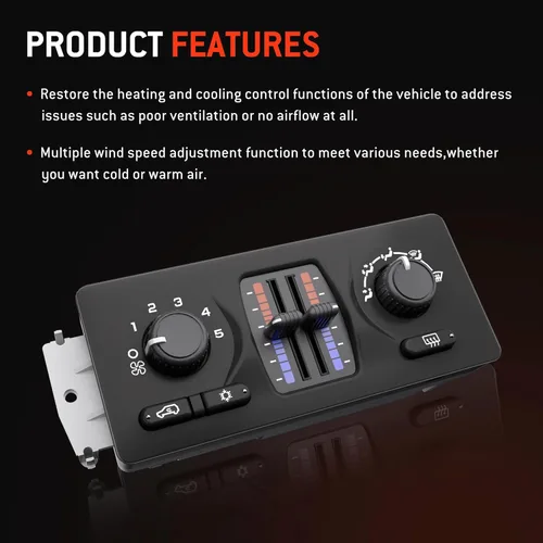 Vista 7 de 599-210XD Módulo de Control de Clima Panel de Control de AC Compatible con Vehículos Chevy GMC Buick Cadillac Isuzu Saab 2003-2007 - Silverado