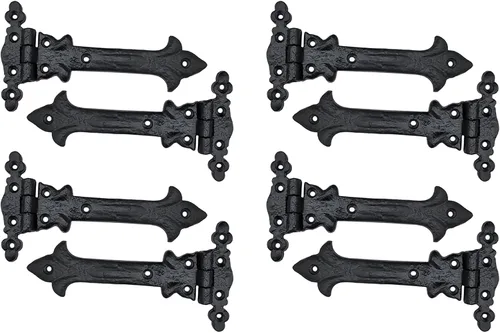 Vista 48 de Adonai Hardware Adonijah - Correa de hierro fundido antiguo falsa o falsa o falsa o falsa (6.5 pulgadas x 12 unidades, negro mate) para puertas
