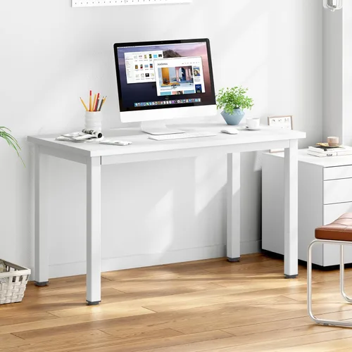 Vista 15 de DlandHome Escritorio pequeño para computadora de 31.5 pulgadas, mesa de escritura para espacios pequeños, mesa de estudio, escritorio para Negro