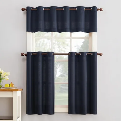 Vista 4 de N.º 918 Montego - Cortina de cocina con ojales