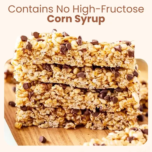 Vista 4 de Wellsley Farms Barras de granola masticables con chispas de chocolate, sin jarabe de maíz de alta fructosa, vegetarianas, barras de granola de grano