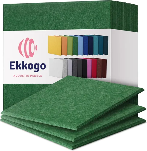 Vista 113 de Paneles acústicos de alta densidad para amortiguar sonidos, forma hexagonal, paquete de 12 unidades de 14" x 12.1" x 0.4", color turquesa océano