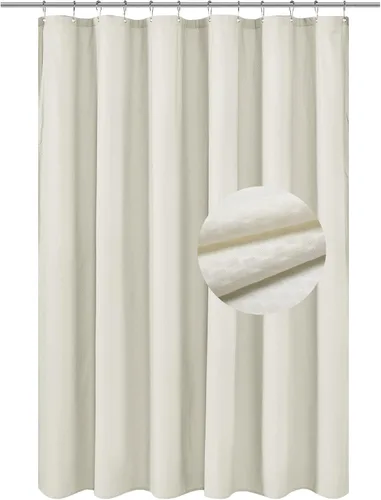 Vista 11 de Barossa Design Cortina de ducha de tela impermeable o forro de microfibra de 72 pulgadas de ancho x 80 pulgadas de alto, extra larga, calidad