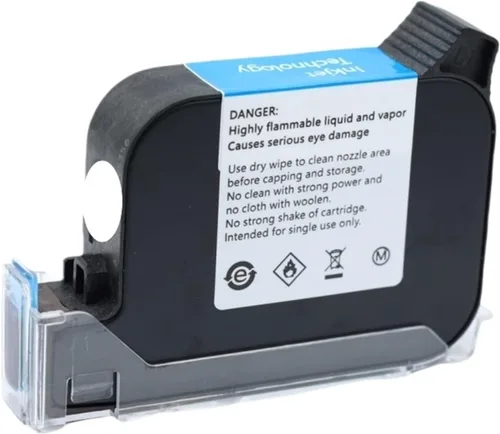 Vista 10 de 2588+M 42ML Black Red Blue Green Ink Cartridge Quick-Drying 12.7mm Print Height Universal for Handheld Inkjet Printer(Black)