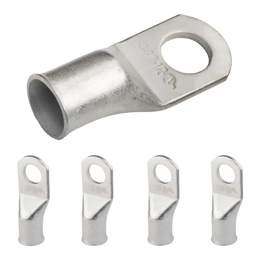 Vista 333 de SELTERM 5 piezas terminales de cable de cobre estañado 1/0 AWG perno de 1/2", extremos de cable de batería, terminales de anillo, conectores