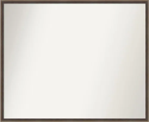 Vista 56 de Amanti Art Brown Wall & Bathroom Mirror for Over Sink, 28x29 Large Mirror