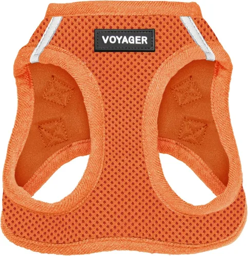 Vista 16 de Best Pet Supplies - Arnés de malla para todo tipo de clima, reflectante, antitirones, para perros y gatos pequeños y medianos, con velcro, hebilla
