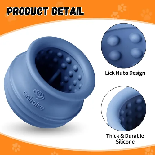 Vista 6 de Juguete dispensador de golosinas para perros, rompecabezas interactivo de larga duración para perros, juguete de enriquecimiento rellenable