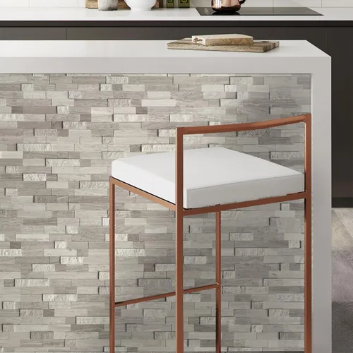 Vista 7 de SUNWINGS Mosaico de 5 hojas de azulejos de mármol autoadhesivos de piedra natural 3D de 11.5 x 10.7 pulgadas, para salpicaduras de cocina, baño