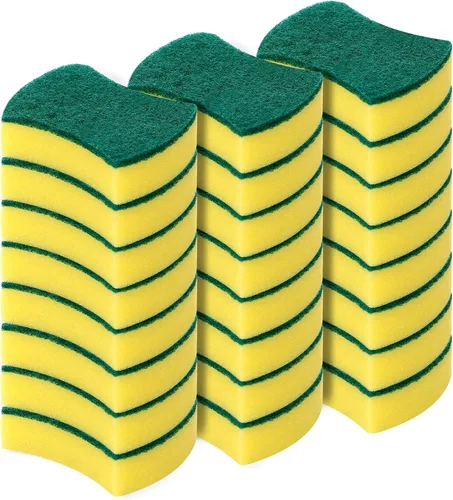 Esponjas de limpieza de cocina,Paquete de 24 Eco Anti-Scratch para platos,Esponjas para fregar