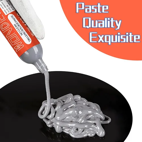 Vista 4 de Wonderway Sn42/Bi58 T4 Pasta para Soldar Libre de Plomo Sin Limpieza, Punto de Fusión 138℃ (20g)