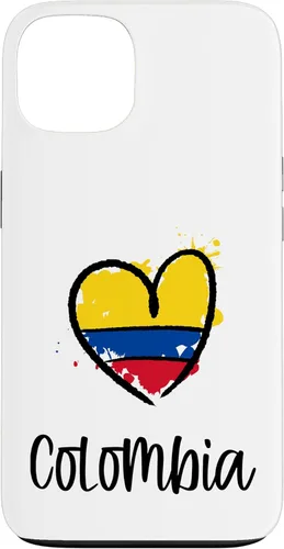 Vista 7 de iPhone 14 Pro Max Colombia Heart Art Cool Sudamérica Español Colombiano Estuche de regalo