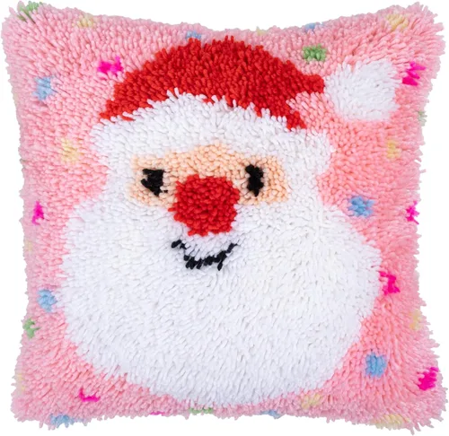 Vista 11 de Beyond Your Thoughts BZ747 - Juego de ganchos de pestillo de Navidad, lindo patrón de funda de almohada de Papá Noel, estampado de ganchillo