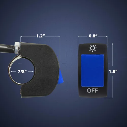 Vista 2 de 1 pieza de interruptor de luz de motocicleta con botón de encendido y apagado para manillar de palanca Mosleyz para motocicletas U5 U7 U2, scooter