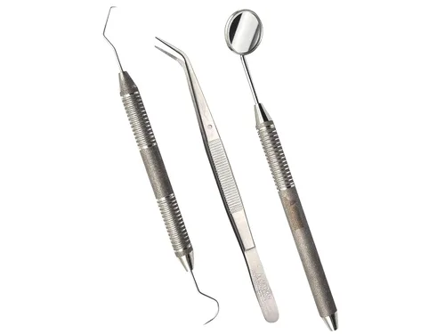 ARTMAN INSTRUMENTS Juego de examen dental Pinzas de sonda de espejo con superficie antideslizante | Herramientas dentales Kit de cuidado bucal y uso