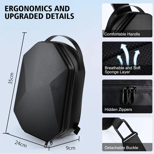 Vista 4 de Annapro Funda de transporte para Oculus Quest 2, funda rígida de viaje para MetaOculus Quest 2 VR para auriculares y controladores