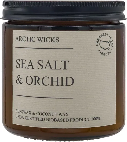 Vista 26 de Macarrón de Almendra Velas Perfumadas Arctic Wicks de Coco y Cera de Abeja Vela de Ámbar No Tóxica de 16oz para Decoración de Otoño