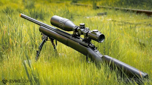 Vista 4 de Evike Airsoft - King Arms M700 Enforcer Modelo Gas Power Airsoft Rifle con muebles de madera real (modelo: 400+ FPS)