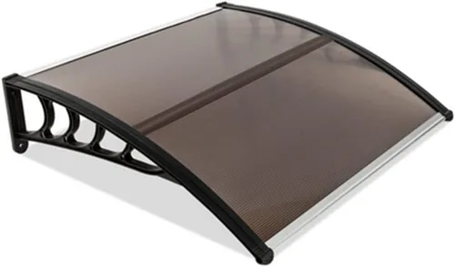 Vista 16 de Toldo para ventana, toldo de policarbonato moderno para patio, cubierta para puerta de ventana, para lluvia, nieve, protección de luz solar, hoja
