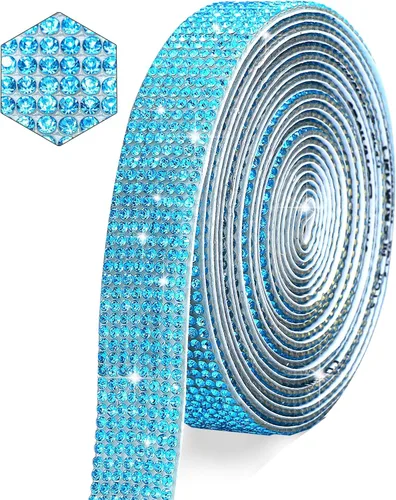 Vista 8 de Tiras autoadhesivas de diamantes de imitación de cristal para manualidades con diamantes de imitación de 0.079 pulgadas para manualidades, bodas