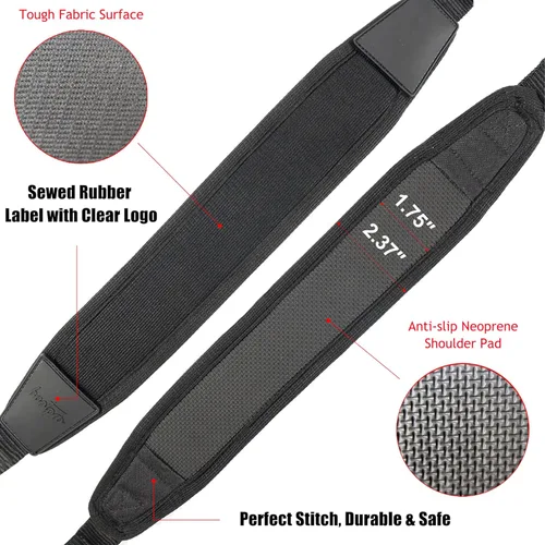 Vista 3 de HUNTPAL Stalker Sling Two Point Gun Shotgun Rifle Sling with Removable Swivels, Neoprene Padded Length Adjustable Universal Shoulder Hunting Gun