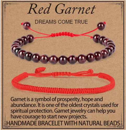 Vista 222 de LPBeads Pulsera de piedra natural hecha a mano de tamaño ajustable