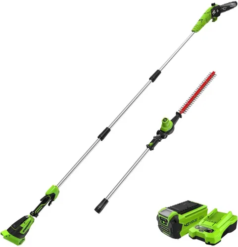 Vista 10 de Greenworks Sierra de Poste Inalámbrica de 40V de 8 Pulgadas, Batería y Cargador No Incluidos, PS40B00